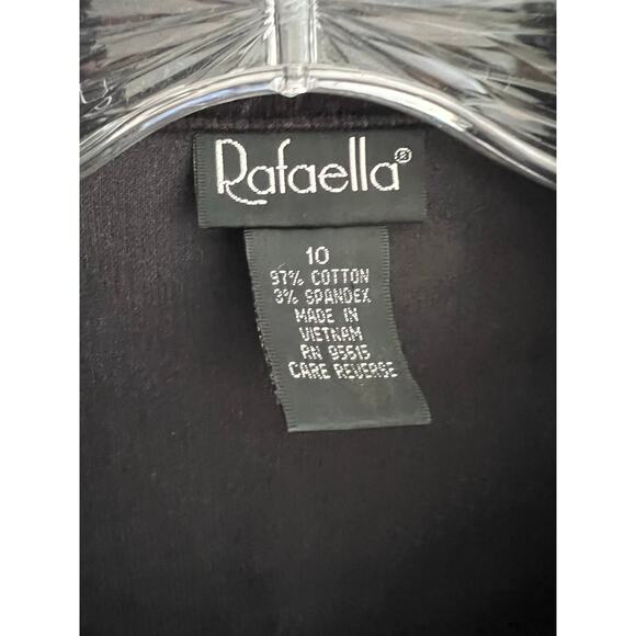 Vintage Rafaella Button Down Velvet Jacket Black Size 10 JL - Picture 4 of 5